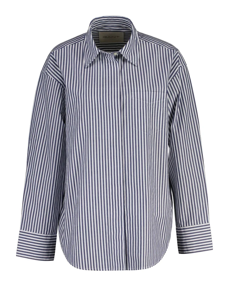 GANT Relaxed Stripe Poplin Ls Shirt